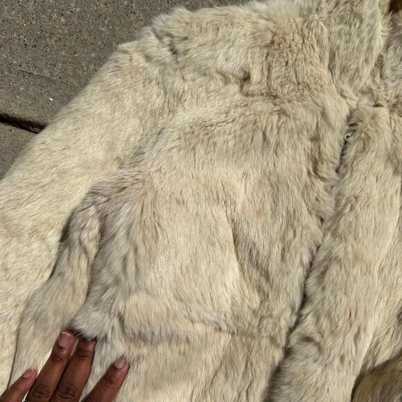 Vintage Cream Genuine Fur Coat - Picture 2 of 5